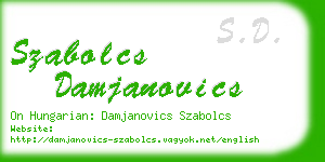 szabolcs damjanovics business card